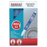 Highlighter Marker Slimline (Box of 12 – Blue)