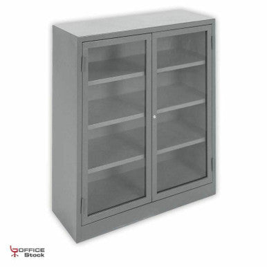 Hinge Door Bookcase with Glass Door | Steel Furniture | Office Stock