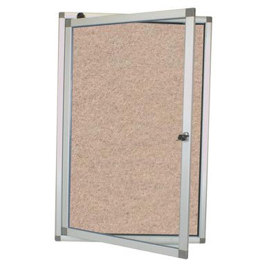 Hinged Pinning Display Case (900*600mm - Beige) - Office Stock Group