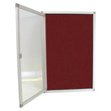 Hinged Pinning Display Case (900*600mm - Burgundy)