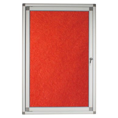Hinged Pinning Display Case (900 × 600mm – Red)