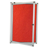 Hinged Pinning Display Case (900 × 600mm – Red)