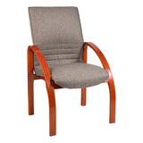 Holly Wooden Curve Arm Visitor Office Chair
