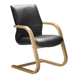 Holly Wooden Sleigh Base Visitor Office Chair