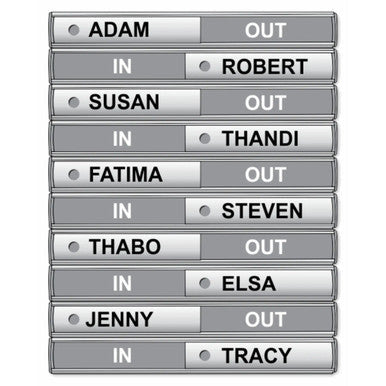 IN / OUT Slide (400 × 50mm – 10 Boxed – Retail)
