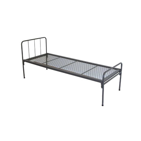 Induna Single Steel Bed 1900L x 915D x 405mm High (Welded Mesh 50 x 50mm with Head and Foot Rest)