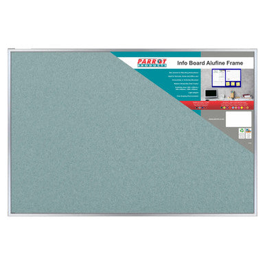 Product Info Board Alufine Frame, 600 x 450 mm Size in Grey Colour, with Mounting Instructions and Specifications Displayed on the Label.