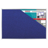 Product Info Board Alufine Frame (600 x 450 mm - Royal Blue), Image of a Royal Blue Info Board with Aluminium Frame for Notices and Information Display.