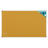 Info Board Aluminium Frame, 1500 x 1200 mm Beige - Durable Notice Board with Aluminium Frame for Office or Public Spaces