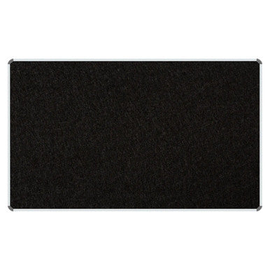 Product Info Board, Aluminium Frame - 1500 x 1200 mm - Black, with a Sleek Black Surface and Aluminium Edges.