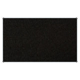 Product Info Board, Aluminium Frame - 1500 x 1200 mm - Black, with a Sleek Black Surface and Aluminium Edges.