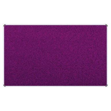 Product Info Board, Aluminium Frame - 1500 x 1200 mm - Purple, Vibrant Purple Notice Board with Aluminium Edges.