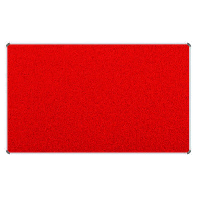 Product Info Board, Aluminium Frame - 1500 x 1200 mm - Red, Product Image Showcasing a Large Red Information Display Board with a Sturdy Aluminium Frame.