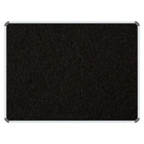 Product Info Board, Aluminium Frame with Black Background Measuring 600 x 450 mm for Signage or Display Purposes