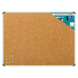 Product Info Board, Aluminium Frame with Cork Surface, 600 x 450 mm Size, Model BD0720K, Ideal for Office and Wall Display Use.