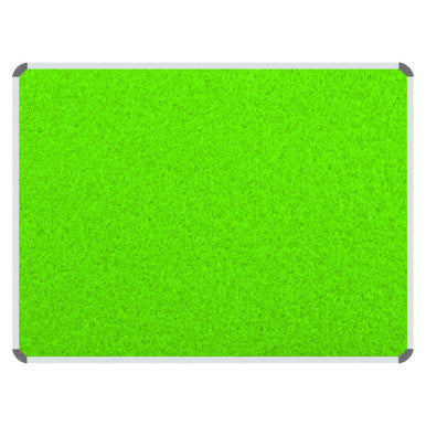 Product Info Board, Aluminium Frame with 600 x 450 mm Lime Green Surface for Display or Signage.