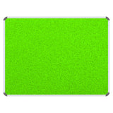 Product Info Board, Aluminium Frame with 600 x 450 mm Lime Green Surface for Display or Signage.