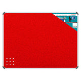 Product Info Board, Red Aluminium Framed Information Board Measuring 600 x 450 mm for Display in Offices, Schools, or Public Places.