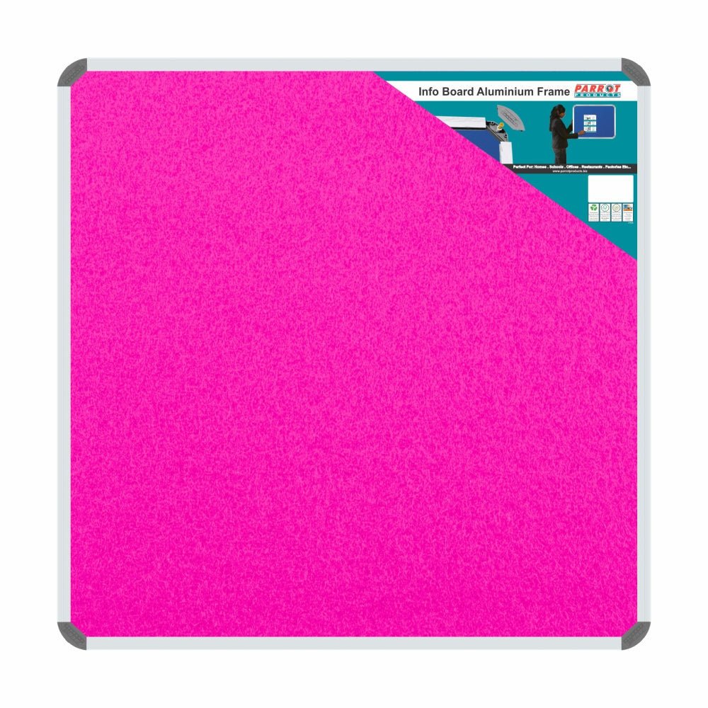 Info Board (Aluminium Frame – 900 × 900mm – Pink)