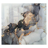Decorative Glass Wall Tile 598MM X 650MM Ink Contrast