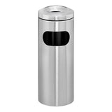 Innovation Stainless Steel Standing Ashtray Litter Bin with Cut Out – BRUSHED STAINLESS STEEL