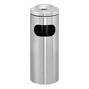 Innovation Stainless Steel Standing Ashtray Litter Bin with Cut Out – BRUSHED STAINLESS STEEL
