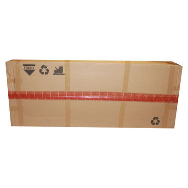 Interactive Touch Panel Stand White Large IW7103, Packaging Box with Shipping Tape, Front View