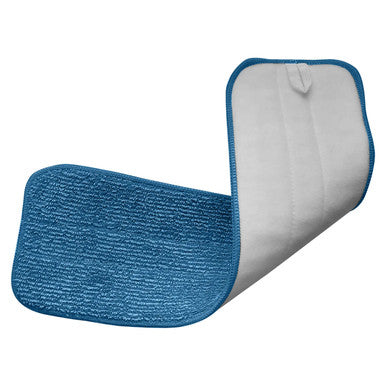 Janitorial Microfibre Floor Sweeper Mop Refill X 2, Blue and White Microfiber Mop Refills for Floor Cleaning.