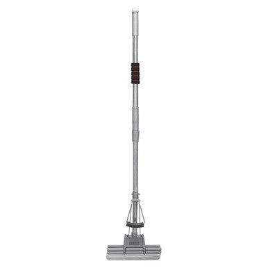 Janitorial Mop PVA Stainless Steel Double Roller JA0301A, Stainless Steel Mop with Double Roller Design and Adjustable Handle for Cleaning Floors.