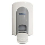 Janitorial Wall Mounted Soap Dispenser, Manual 500ml White and Grey Gel Pump Soap Dispenser for Hygiene, Model JA0501DG.