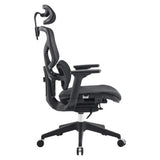 Jankz Body Balance High-back Office Chair, Ergonomic Black Office Chair with Adjustable Armrests, Headrest, and Caster Wheels for Comfort and Mobility.