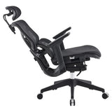 Jankz Body Balance High-back Office Chair, Ergonomic Office Chair with Adjustable Headrest, Lumbar Support, and Black Mesh Fabric for Breathability.