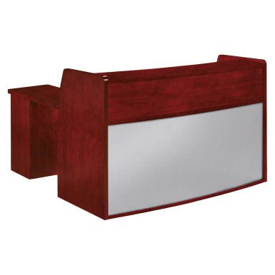JQ003 Reception Office Desk – Mahogany Veneer