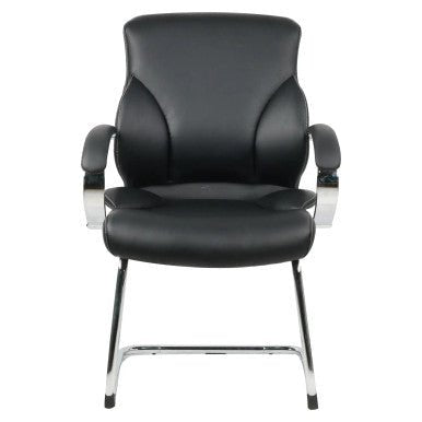 K051 Black Polyurethane Leather with Chrome Frame Executive Visitor Office Chair