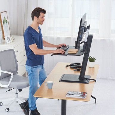 KM003 Sit-Stand Desk Converter - Office Stock Group