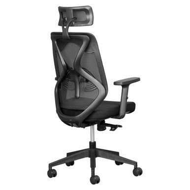 Leila Mesh High-back Office Chair Kar-HCH-Lei, Ergonomic Office Chair with a Mesh Back, Adjustable Headrest, and Armrests, Suitable for Executive or Home Office Use.