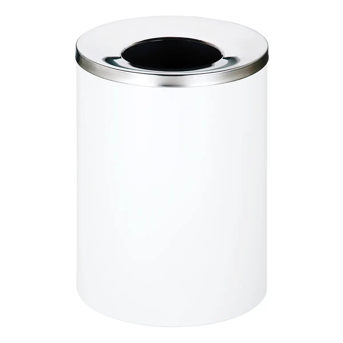 Life Wide No Lid Solid Litter Bin – WHITE