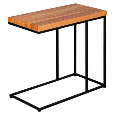 Lift Laptop Table with Wood Butcher Block Top