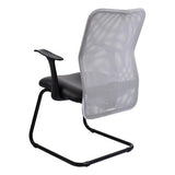Lisa Mesh Visitor Office Chair by Office Stock South Africa, Featuring a Breathable Mesh Back, Black Frame, and Armrest, Providing Comfort and Style for Professional Environments with Its Ergonomic Design and Durable 20kg Build.