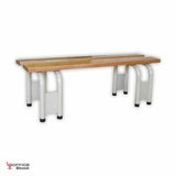Locker Bench Freestanding - Meranti Slats | Steel Furniture | Office Stock