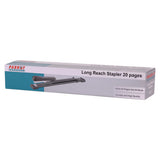 Long Reach Stapler 210*(24/6 26/6) Black 20 Pages ST2055B, Product Image Showing a Black Stapler with Extended Reach for Binding Multiple Pages.