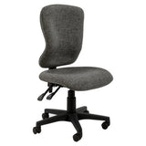 Lucea 1800 Typist Office Chair in Dark Grey Fabric, Featuring a Breathable Mesh Back Office Chair Design, Black Base and Wheels, Showcasing Ergonomic Office Seating with Adjustable Features for Comfort and Support.