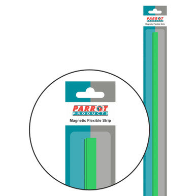 Magnetic Flexible Strip, Green Magnetic Flexible Strip Measuring 1000 x 10 mm in Packaging for Versatile Application.