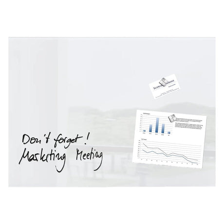 Magnetic Glass Board Plain (Extra Large) - Office Stock Group