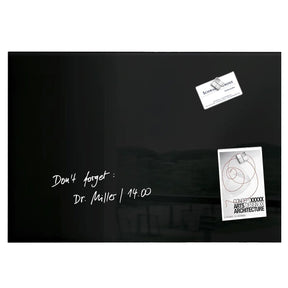 Magnetic Glass Board Plain (Large) – Black