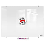 Magnetic Glass Whiteboard (900 x 600 mm) BD1725, a Sleek Glass Whiteboard with a Magnetic Surface and a Marker Tray at the Bottom.