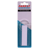 Magnetic Label Carriers (20 x 80 mm - 10 Pack) BA1131, Product Image Showing a Pack of Ten White Magnetic Label Carriers in Transparent Plastic Packaging with Branding and Specifications on the Label.