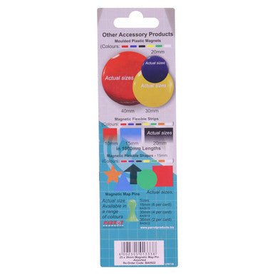 Magnetic Map Pins (2 Per Card – Assorted – Size: 36mm)