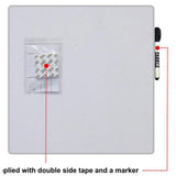 Magnetic Whiteboard Tile (355 × 355mm – Silver)