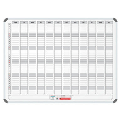 Magnetic Year Planner (1200 x 900 mm) BD5140, Large Magnetic Wall Calendar with Monthly and Weekly Sections for Organising the Whole Year.